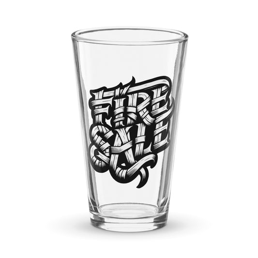 Fire Sale Logo - Shaker pint glass